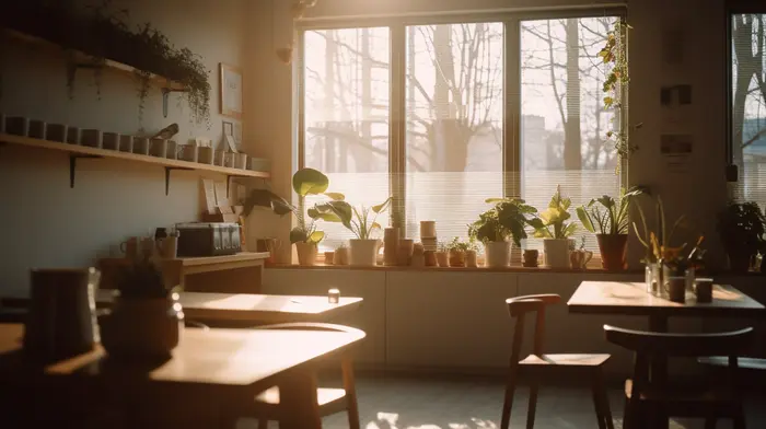 مقهى صغير غير مكلف