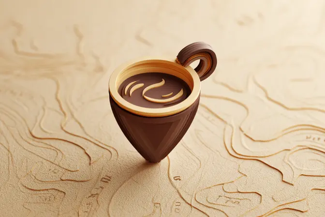 موقع المقهى